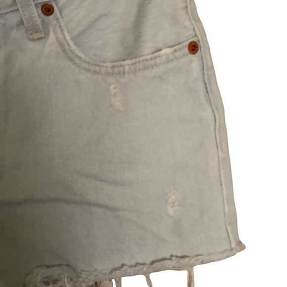 Levi’s Women’s 501 Denim Shorts Button Fly Ripped Distressed Jean Better Love 26 - Picture 15 of 16